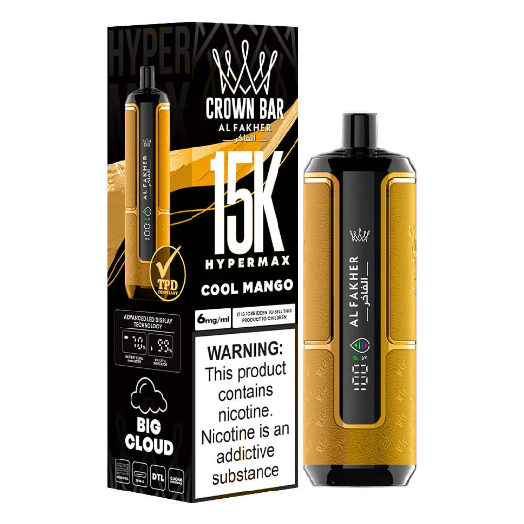 Al Fakher Crown Bar Hypermax 15000 Puffs – Vape jetable