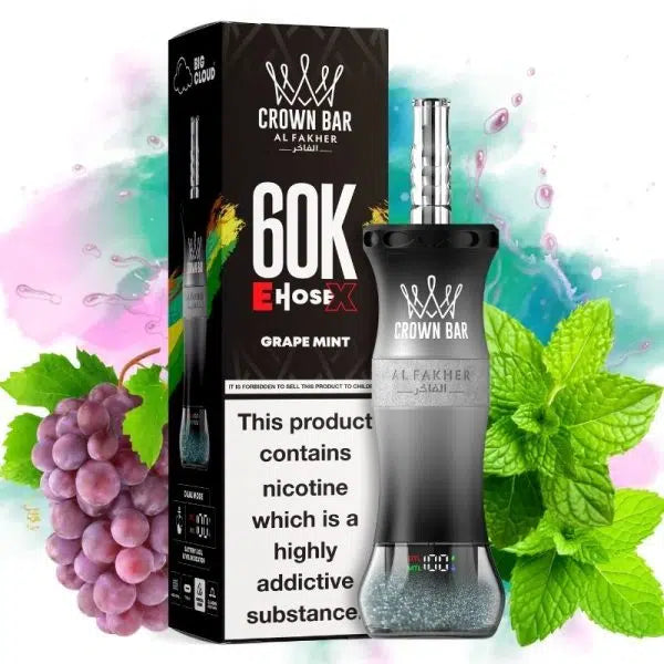 Crown Bar Al Fakher E-Hose X 60000 Grape Mint Maroc