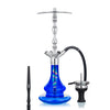 Chicha Aladin MVP 500 Full Shiny Blue Premium en acier inoxydable avec vase en verre bleu