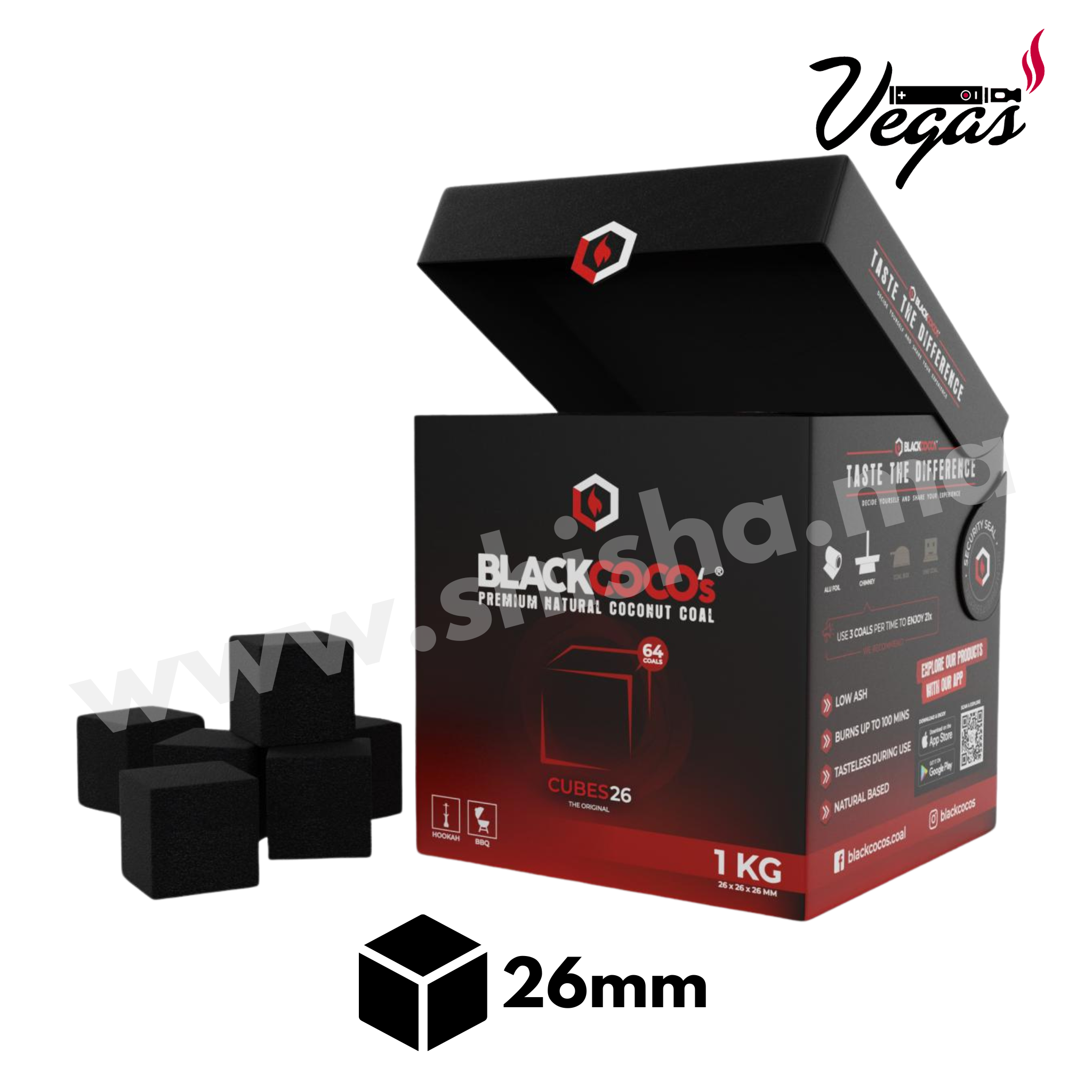 BLACKCOCO's CUBES 26mm 1Kg - shisha.ma