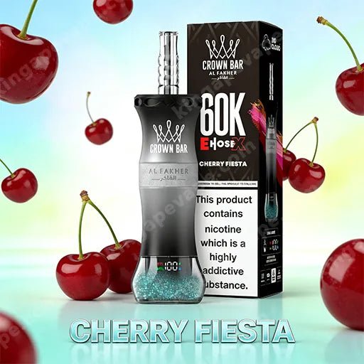 Crown Bar Al Fakher E - Hose X 60000 Cherry Fiesta - shisha.ma