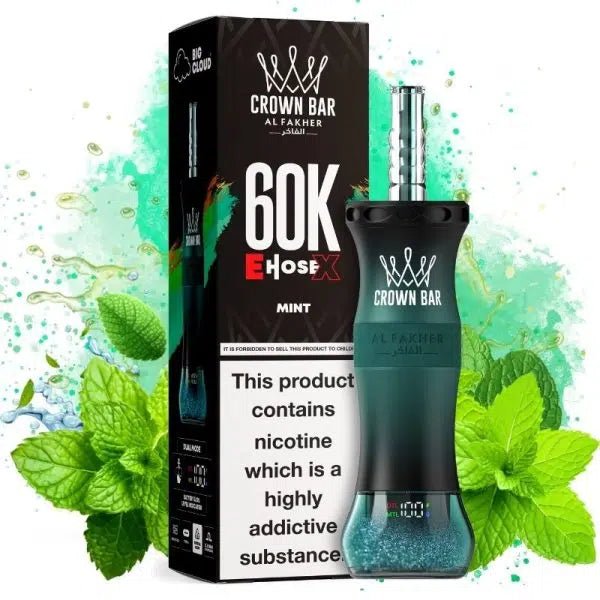 Crown Bar Al Fakher E-Hose X 60000 Mint - shisha.ma