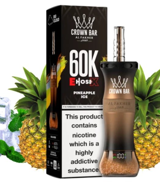 Crown Bar Al Fakher E-Hose X 60000 Pineapple Ice - shisha.ma